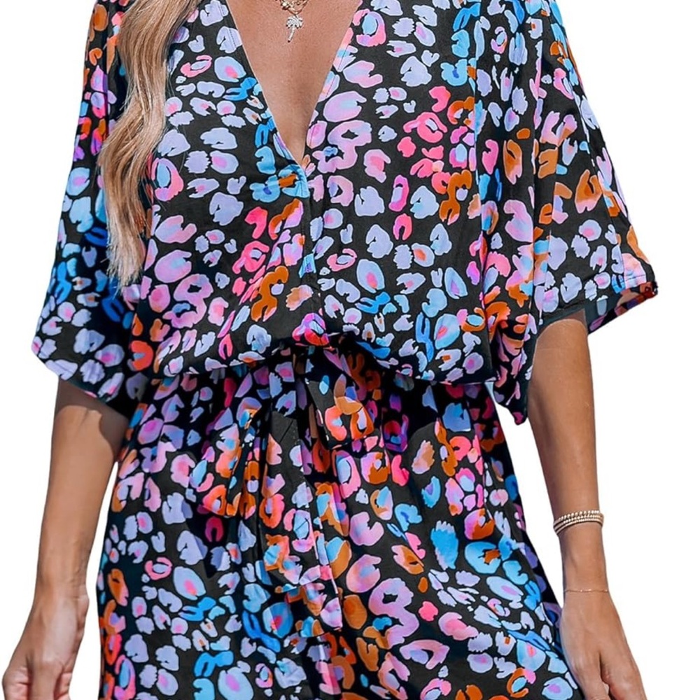 NWT Cupshe Leopard Printer Romper